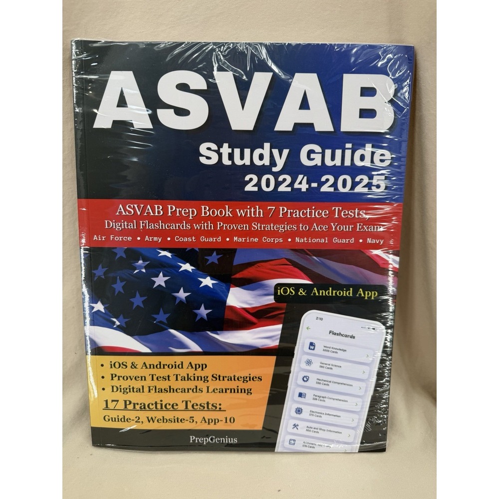 PrepGenius ASVAB Study Guide 2024-2025: ASVAB Prep Book with 7 Practice‎ Tests